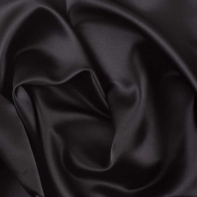 Polyester Satin - Ultra Black - Reverie Collection
