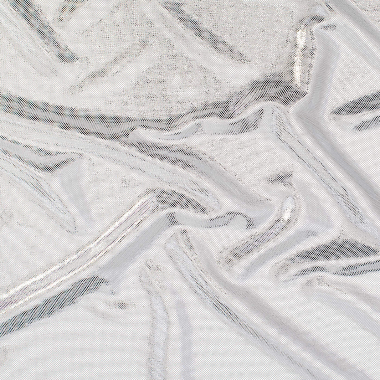 Polyester Foil Spandex Fabric 60" Metallic