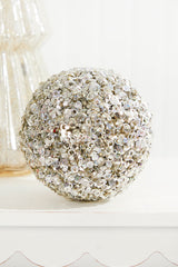 4.5" Platinum Glamour Sequin Ball Ornament – Retro Brites Collection