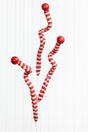 35” Tinsel Peppermint Twist with Ball Spray
