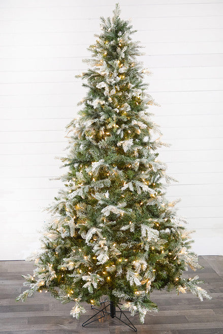 7.5' Snow Tip Aspen Tree 650 LED Lights