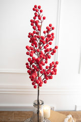 35” Red Orchard Berry Spray