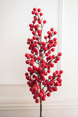 35” Red Orchard Berry Spray