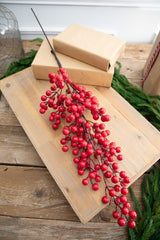 35” Red Orchard Berry Spray