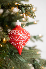 5” Red Resin Snowflake Ornament