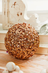 4" Rose Gold Sequins & Jewels Ball Ornament