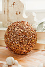 4" Rose Gold Sequins & Jewels Ball Ornament