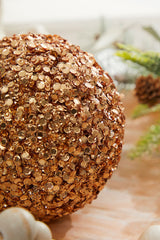 5" Rose Gold Sequins Acrylic Jewel Ball Ornament