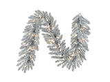 6 Foot LED Silverado Garland Clear Light Silver Christmas Holiday Decor