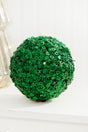 4.5" Green Glamour Sequin Ball Ornament
