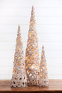 16" - 32" LED Frosted Twig Cones - Set of 3