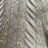 Mulberry Silk Fabric - Striped Floral Embroidered, 54" Width (1 Yard)
