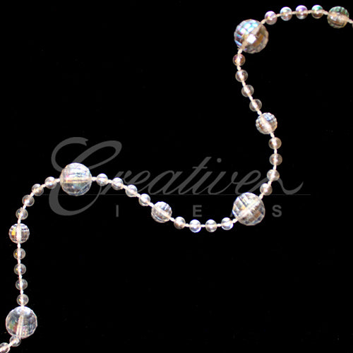 Multi Size Round Beads String-5 Yds (Iridescent)