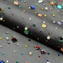 Rhinestone Stretch Mesh Fabric