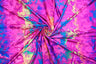 Tie Dye Hologram Spandex Fabric - Vibrant Multicolor Tie Dye, 58/60" Width (1 Yard)