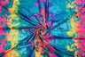 Tie Dye Hologram Spandex Fabric - Vibrant Multicolor Tie Dye, 58/60" Width (1 Yard)