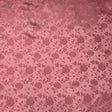 Mauve Rose Floral Jacquard Satin Fabric - Mauve Rose Floral Jacquard, 60" Width