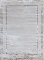 Maximus 245 Polypropylene Polyester Fabric - Silver With Gold Border Design, Color-Changing Flat Weave, 60% Polypropylene 40% Polyester, Power Loom, Made In Turkey (10' X 13')