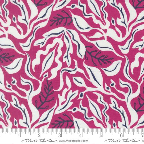 Cotton Print Magenta Under the Sea Reef Fabric 44/45"