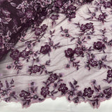 3D Beaded Floral Lace Fabric