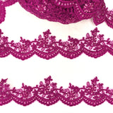 Embroidered Floral Beaded Lace Trim