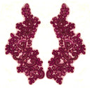 Beaded Floral Lace Applique