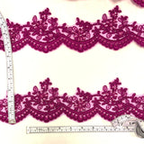Embroidered Floral Beaded Lace Trim