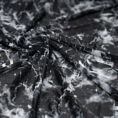 Printed Power Mesh Marble Fabric