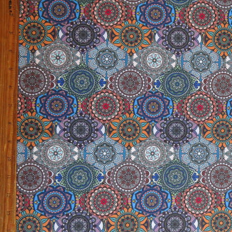 Swim Knit Poly Spandex Magical Mosaic Print