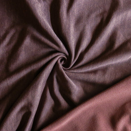 Polartec Powerstretch Fleece Knit Fabric Mahogany Heather
