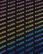 Printed Nylon Spandex Neon Graphic Text