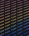 Printed Nylon Spandex Neon Graphic Text