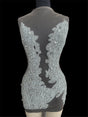 Silver Rhinestone Bodice Appliqué