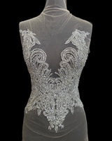 Silver Rhinestone Bodice Applique