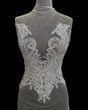 Silver Rhinestone Bodice Applique