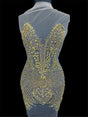 Gold Rhinestone Bodice Appliqué