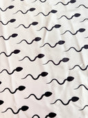 Printed Nylon Spandex White Fastest Swimmer