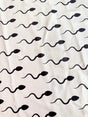 Printed Nylon Spandex White Fastest Swimmer
