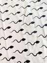 Printed Nylon Spandex White Fastest Swimmer
