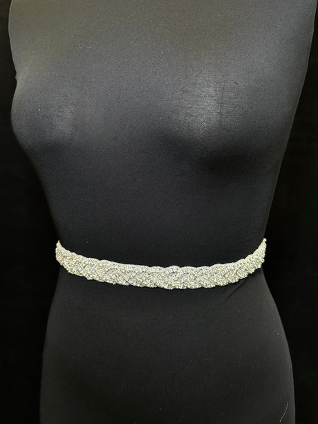 Rhinestone Applique Belt