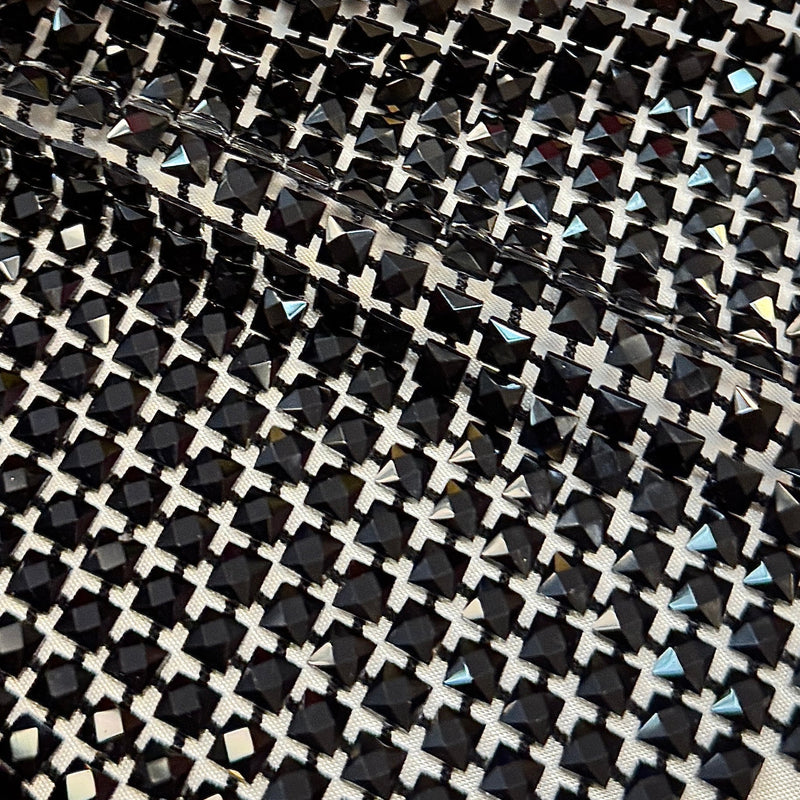 Black Luxury Rhinestone Mesh