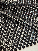 Black Luxury Rhinestone Mesh