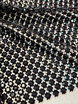 Black Luxury Rhinestone Mesh