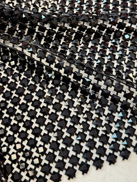 Black Luxury Rhinestone Mesh
