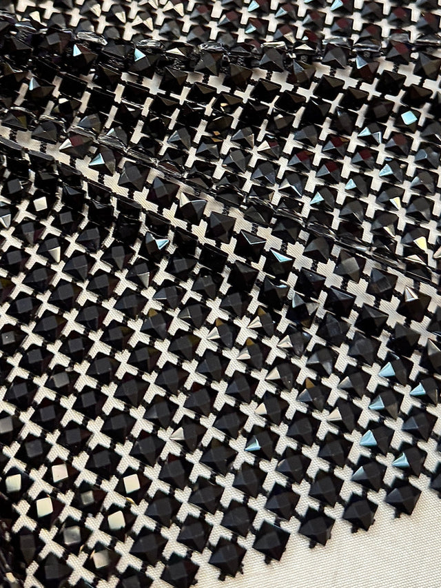 Black Luxury Rhinestone Mesh