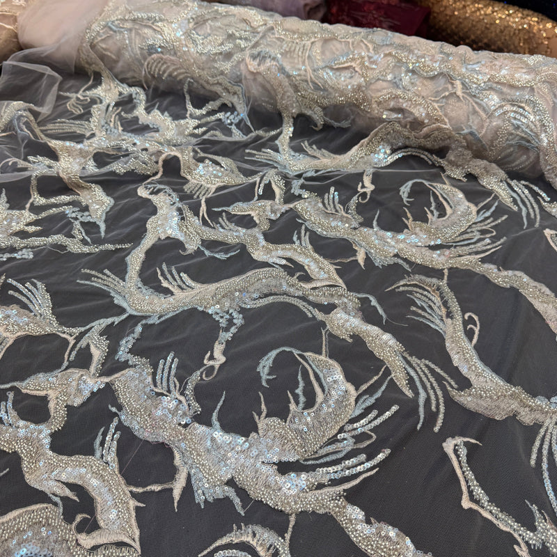 Sequin Embroidered Mesh Lace
