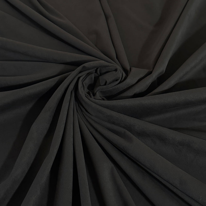 Charcoal 4-Way Stretch Techno Suede