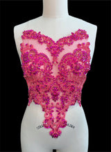 Rhinestone Bodice Applique Fuchsia