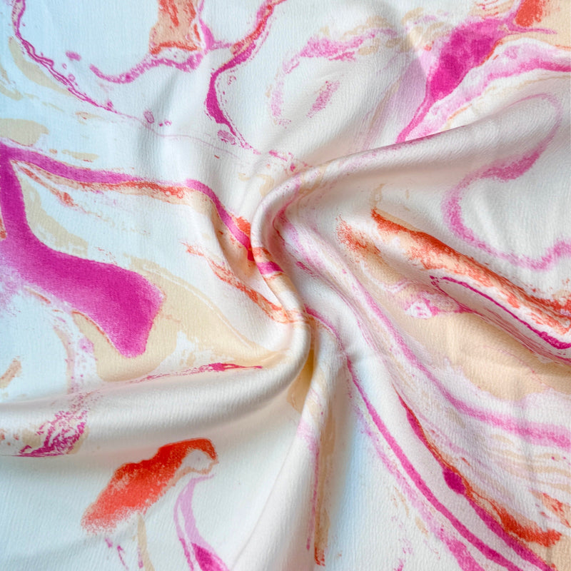 Printed Satin Marble Pink
