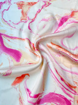 Printed Satin Marble Pink